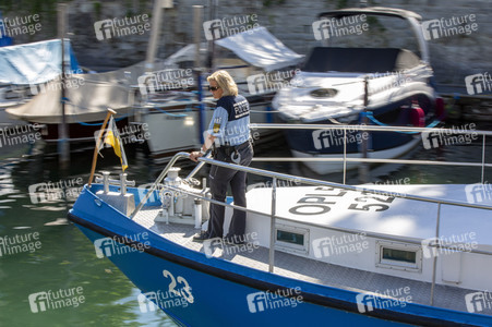 Wasserschutzpolizei auf dem Bodensee bei Überlingen