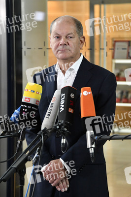 Pressestatement von Olaf Scholz zu Corona-Demonstration in Berlin