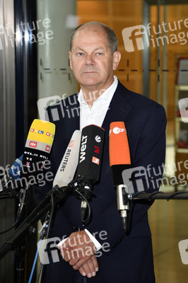 Pressestatement von Olaf Scholz zu Corona-Demonstration in Berlin