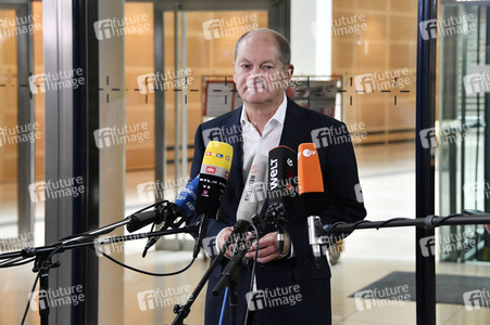 Pressestatement von Olaf Scholz zu Corona-Demonstration in Berlin