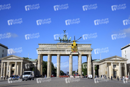 Notarzteinsatz am Brandenburger Tor in Berlin