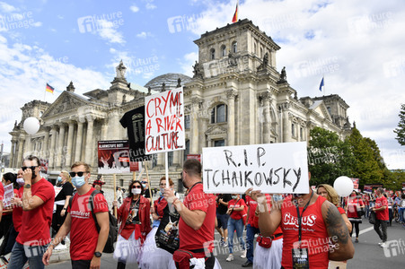 Demostratioin der Kultur-und Veranstaltungsbranche in Berlin