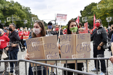 Demostratioin der Kultur-und Veranstaltungsbranche in Berlin