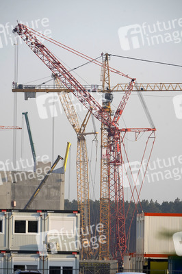 Baustelle der Tesla Gigafactory 4 in Grünheide