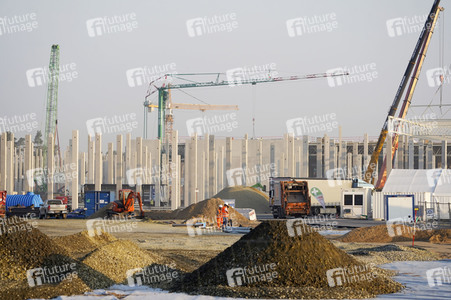 Baustelle der Tesla Gigafactory 4 in Grünheide