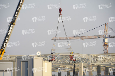 Baustelle der Tesla Gigafactory 4 in Grünheide