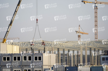 Baustelle der Tesla Gigafactory 4 in Grünheide