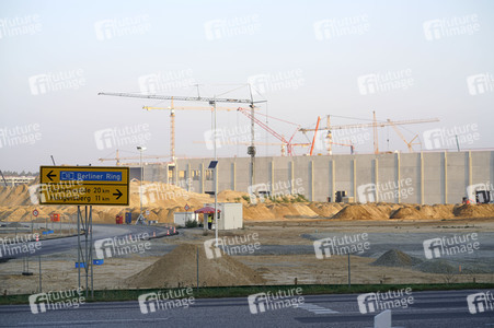 Baustelle der Tesla Gigafactory 4 in Grünheide