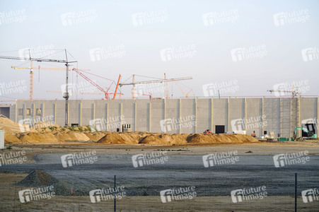 Baustelle der Tesla Gigafactory 4 in Grünheide