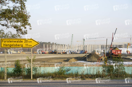Baustelle der Tesla Gigafactory 4 in Grünheide