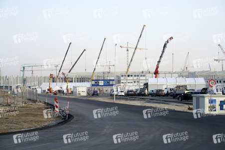 Baustelle der Tesla Gigafactory 4 in Grünheide