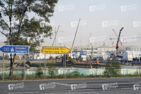 Baustelle der Tesla Gigafactory 4 in Grünheide