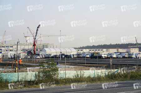 Baustelle der Tesla Gigafactory 4 in Grünheide