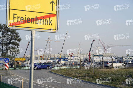 Baustelle der Tesla Gigafactory 4 in Grünheide