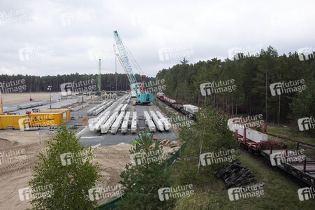 Baustelle der Tesla Gigafactory 4 in Grünheide