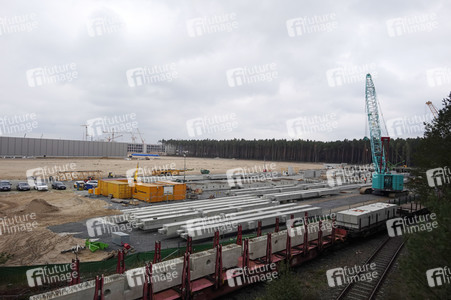 Baustelle der Tesla Gigafactory 4 in Grünheide