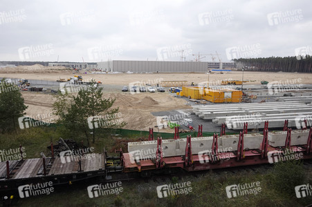 Baustelle der Tesla Gigafactory 4 in Grünheide