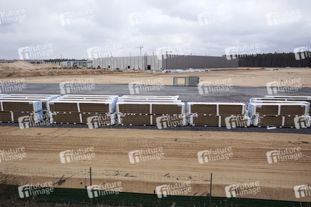Baustelle der Tesla Gigafactory 4 in Grünheide
