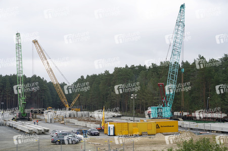 Baustelle der Tesla Gigafactory 4 in Grünheide