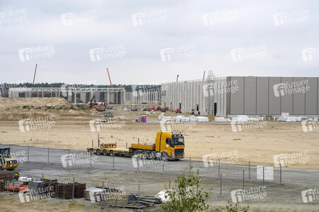 Baustelle der Tesla Gigafactory 4 in Grünheide