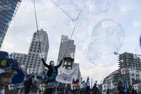 Protestaktion von Exctinction Rebellion in Berlin