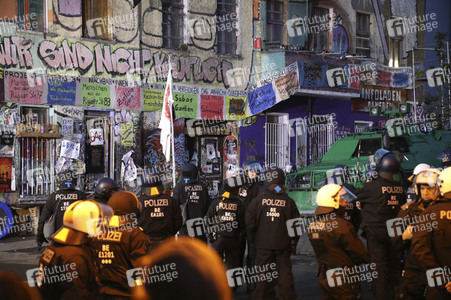 Räumung des Wohnprojektes Liebig 34 in Berlin