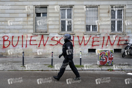 Räumung des Wohnprojektes Liebig 34 in Berlin
