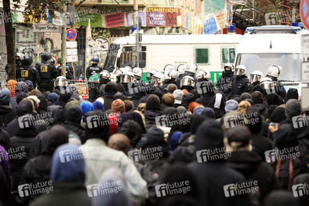 Räumung des Wohnprojektes Liebig 34 in Berlin