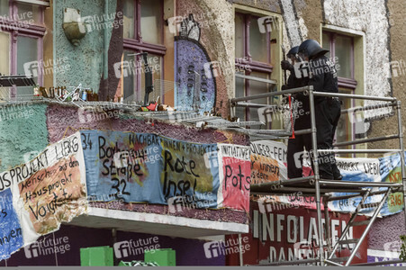 Räumung des Wohnprojektes Liebig 34 in Berlin