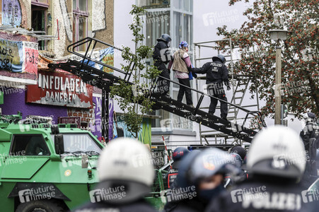 Räumung des Wohnprojektes Liebig 34 in Berlin