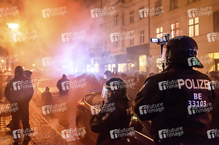 Demonstration nach der Räumung der Liebig 34 in Berlin