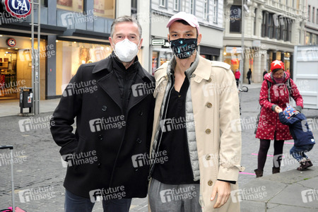 Fototermin mit Dirk Steffens und Fritz Habekuß in Halle