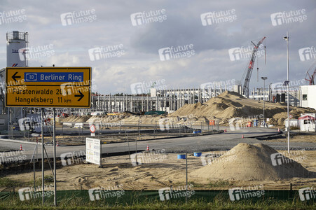 Baustelle der Tesla Gigafactory 4 in Grünheide