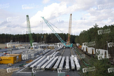 Baustelle der Tesla Gigafactory 4 in Grünheide