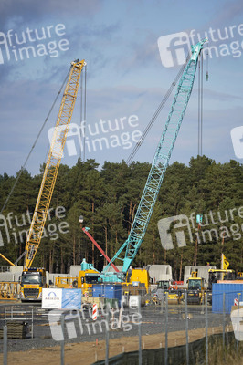 Baustelle der Tesla Gigafactory 4 in Grünheide