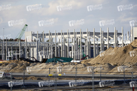 Baustelle der Tesla Gigafactory 4 in Grünheide