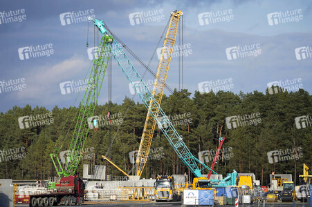 Baustelle der Tesla Gigafactory 4 in Grünheide