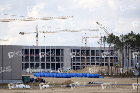 Baustelle der Tesla Gigafactory 4 in Grünheide
