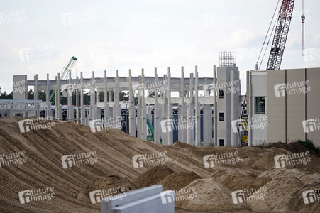 Baustelle der Tesla Gigafactory 4 in Grünheide