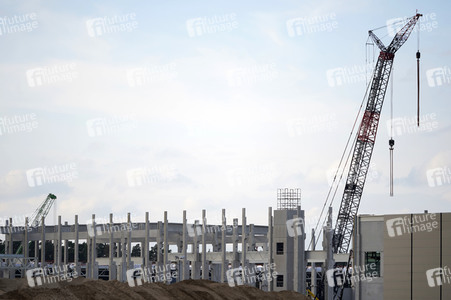 Baustelle der Tesla Gigafactory 4 in Grünheide