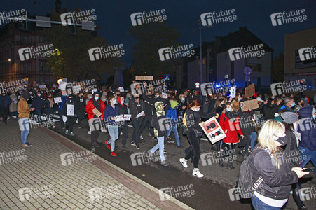 Demonstration gegen das neue Abtreibungsgesetz in Polen in Zgorzelec