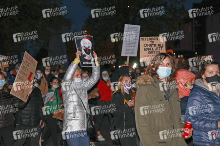 Demonstration gegen das neue Abtreibungsgesetz in Polen in Zgorzelec