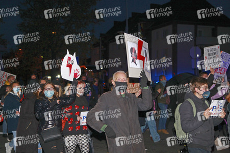 Demonstration gegen das neue Abtreibungsgesetz in Polen in Zgorzelec