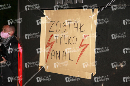 Demonstration gegen das neue Abtreibungsgesetz in Polen in Zgorzelec