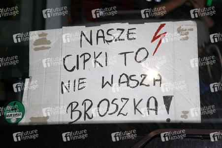 Demonstration gegen das neue Abtreibungsgesetz in Polen in Zgorzelec