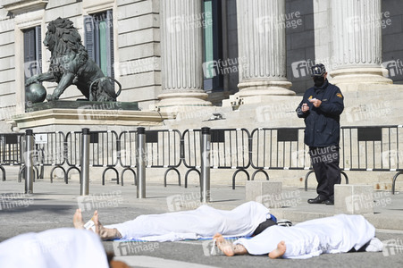 Klimaprotest der Umweltschutzbewegung Extinction Rebellion in Madrid