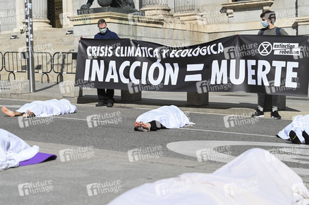 Klimaprotest der Umweltschutzbewegung Extinction Rebellion in Madrid