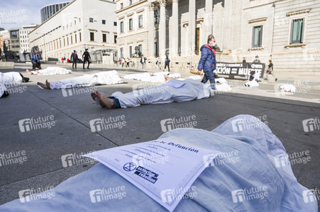 Klimaprotest der Umweltschutzbewegung Extinction Rebellion in Madrid