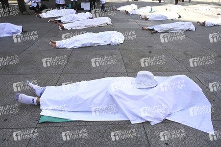 Klimaprotest der Umweltschutzbewegung Extinction Rebellion in Madrid