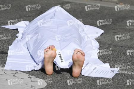 Klimaprotest der Umweltschutzbewegung Extinction Rebellion in Madrid